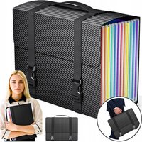 25 expandable document bags with handles, accordion-style document organizer, suitable for A4/Letter size documents.