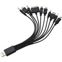 10 In 1 Multifunction USB Cable Universal Phone Charging Cable USB to Multi-port Charging Cable Cord For Xiaomi iPad MP3 Charger