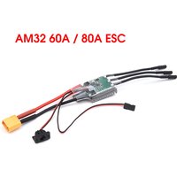AM32 60A 2~4S / 80A 2~6S Brushless ESC Programming Upgrade Connector for 1/8 RC Crawler Car Axial Traxxas SCX10 TRX4 TRX6