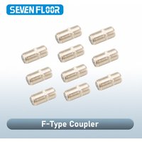 10Pcs F-Type RG6 Coaxial Barrel Coupler Female to Female Gold Plated Zinc Alloy Coax Extender for TV, Satellite, CATV,CCTV