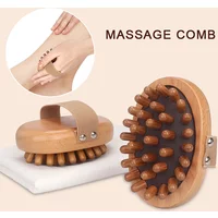 1/2pcs Wooden Meridian Massage Brush Soft Manual Full Body Gua Sha Massager Abdomen Leg Body Relaxation Home Use Anti-Fatigue