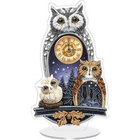 Acrylic Special Shape Flower Bird 5D Diamond Painting Clock Art Craft DIY Crystal Diamond Clock Diamond Art Clock Ornaments Kit
