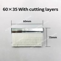 25 Pcs 60×35mm White Brush With Cutting Layer For Computerized Flat Knitting Machines