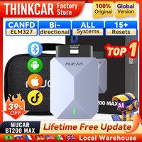 MUCAR BT200 MAX Kfz-Diagnosegerät ELM327 AI OBD2 Bluetooth-Scanner CANFD Bidirektional 15 Reset-Funktionen Vollsystem-Diagnose Codeleser