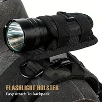 Tactical Flashlight Cover Nylon Case for Flashlight Belt Holster Holder for Duty Belt Hunting 360 Degree Flashlight Tool Pouch
