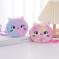 New Kawaii Cat Large-capacity Zipper Pencil Bag, Beautiful Cartoon Creative Plush Pencil Bag for Girls Stationery Storage Bag