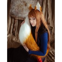 Animal Plush Fox Ear Headband Tail Suit Cosplay Lolita Cat Ears Hairpin Tail Beast Headwear Set Party Costume Accessories