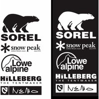 Reflective Stickers Decals White Black Engraved Brand Stickers Ski Outdoor PET Decals for Car Stroage Box Snowboard Motor