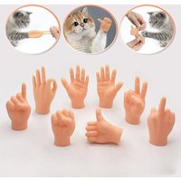 Cat Novelty Toys Teasing Cat TPR Soft Finger Gloves Funny Mini Hands Creative Finger Toys Fake Hand Cat Interactive Toys