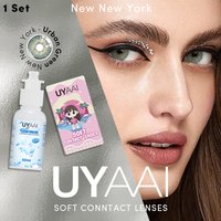 UYAAI Contacts Lenses Set【1*Contacts Lens+1*60ml Lens Solution 】Fashion Makeup Health Beauty Soft Lens Set Lens Care Comfortable