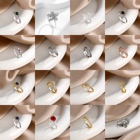 925 Sterling Silver Women's Ring Colorful Gemstone Flower Crown Zircon Design Stackable Band Luxury Jewelry Valentine's Day Gift