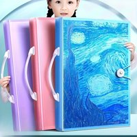 A3 Diamond for Art Portfolio with Handle - 60-Page & Dustproof PP Storage Folder for Artwork Display