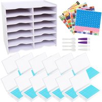 12pcs Diamond Painting Storage Containers Flip-top Tray, Diamond Painting Accessories Trays with Lids Diamond Art Storage