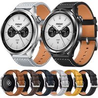 20 22mm Leather Strap For Xiaomi Watch S4 S3 S2 S1 Pro Color 2 Bands Samsung Galaxy Watch 7/6/4/5 Pro/Classic/Gear S3 Wristbands