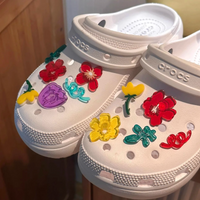 Colorful Flower Shoe Charms Cute Clog Shoes Decorations DIY Accessories for Garden Sandals Kids Women Gifts