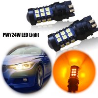 1PCS Canbus PW24W PWY24W LED Bulbs For Audi BMW Volkswagen Turn Signal Light Daytime Running Light DRL Amber Yellow White