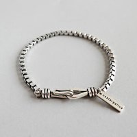 Silver Color Korean Style Vintage Geometric Bracelets Bangles For Women Wedding Couple Fashion Party Jewelry