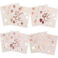 1bag Rosegold Happy Birthday 30th 40th 50th 60thPaper Disposable Napkin Tissue Adult Birthday Home Party Anniversary Decoration