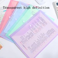 Pack of 6, A4 Plastic Document Bags with Snap Closure, Made of PP Material, Durable And Reusable for Students Document Storage