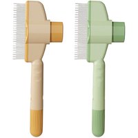Pet Dog Cat Comb Self-Cleaning Long Hair Matting Tool Dog and Cat Slicker Comb for Pets Shedding Grooming Brush To Remove Knots