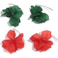 Fashion Matte Acrylic Flower Pendant Earrings for Women Simple Colorful Petal Earrings Exaggerated Jewelry Gifts