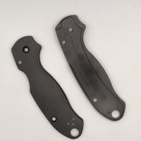1 Pair Custom Made Twill Aluminum Alloy Grip Handle Scales for Spyderco C223 Para3 Knives