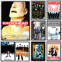 Scandinavian Classic Vintage Wall Art Rock Band Radiohead Music Canvas Paintings Posters & Prints Home Bedroom Living Room Decor image 4