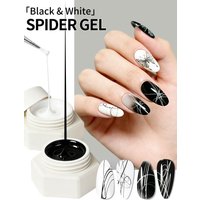 XEIJAYI 1/2pcs White And Black Spider Wire Gel 6g Drawing Painting Gel Wire Stripe Wave Nail Art 3D Varnish Lacquer Manicure