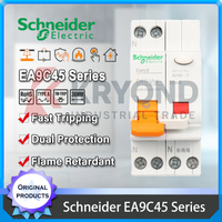 Schneider EA9C45 RCBO Miniature Circuit Breaker Leakage Overload Protection Household Din Rail 1P+N 30mA C Curve 16A 32A 40A