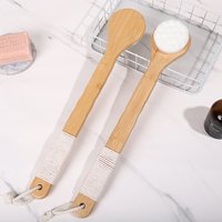 Extra Soft Long-Handled Bath Brush with Cat Paw Design, Delicate Soft Brush for Women, Back and Body Exfoliator