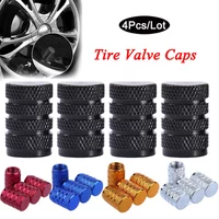 AliExpress NONE 4pcs Knurling Style Tire Valve Caps Aluminum Silver Car Bike Wheel Stem Air Valve Caps Tire Pressure Cap Accessory