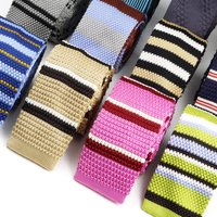 New Knit Ties For Men Casual Skinny Necktie For Party Boys Girls Knitted Striped Neck Tie Wedding Necktie For Groom Neck Wear