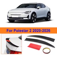For Polestar 2 2020-2026 3-Section ABS Rear Trunk Spoiler 115-125cm Adjustable Sports Decor Top Wing Car Exterior Parts
