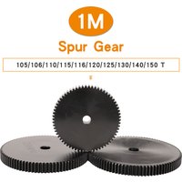 Blackening Motor Gear 1M-105T/110T/115T/120T/125T/130T/140T/150T Teeth Pitch 3.14 mm Total Height 10 mm Carbon Steel Flat Gear
