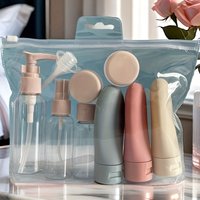 11pcs Travel Bottles Set With Storage Bag Travel Size Empty Liquid Cream Lotion Containers ,Refillable Cosmetic Container Set