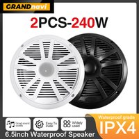 6.5 Inch Marine Speakers 120W Waterproof Weather Resistant Stereo Boat Speaker for RV Yachts Golf cart ATV UTV Ship Sauna