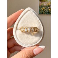 925 Sterling Silver Shiny Unique Waterdrop Fashion Zircon Ring for Women Engagement Wedding Luxury High Quality Fine Jewelry