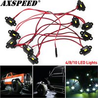 AXSPEED Wheel Eyebrow Light Wheel Arch Lamp Chassis LED Lights for 1/10 RC Crawler TRX4 TRX6 G63 TRX-6 T6 Climbing Flat Car