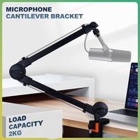 Professional Grade 360° Rotation Microphone Boom Arm Sturdy Universal Desktop Stand Adjustable Arm Mic Stand Podcasting