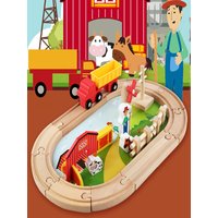 Wooden Train Track Accessories Toys Train Railway Compatible with Wood Trains Wood Tracks Railway with All Brands Trains