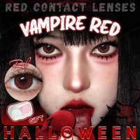 Bio-essence 1 Pair Red Vampire Halloween Cosplay Contact Lenses for Eyes Beauty Fashion Red lense Blue Lenses Green Eye Contact