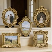 5pcs Miniature Picture Frames Small Antique Resin Photo Frames Wall Lace Photo Frame For DIY Jewelry Display Photography