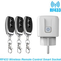 RF433Mhz Wireless Smart Remote Control Socket Switch AC220V EU FR Universal Plug Remote ON OFF Electrical Outlets for Lighting