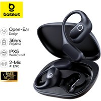 Baseus Eli 2i Fit Open-Ear Earphones True Wireless Bluetooth 6.0 Ear Hooks Headphones IPX5 Waterproof Sports Earbuds Bass Boost