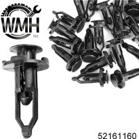 100pcs 9mm Hole Push-type Bumper Retainer Clips Black Plastic Fixed Clamp 52161-16010 5216102020 521610K040 For Toyota Lexus