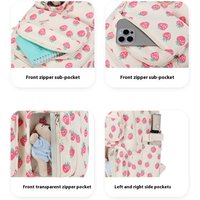 3pcs Strawberry Cute Girl Backpacks with Lunch Bag for Teenage Girls