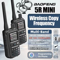 2 Stück BAOFENG UV-5R Mini Walkie-Talkie Multi-Band Programmierbares Funkgerät mit Frequenzkopierfunktion 5W 999CH AM FM Langstrecken-Bidirektionalfunkgerät