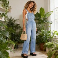 Jumpsuits Women Denim One Piece Sleeveless Suspenders Overalls Long Pants Tight Waist Rompers Y2k Streetwear Casual Work 2026