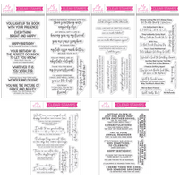 2024 New Bright and Happy Birthday Greetings Sentiments Healing Words Clear Stamps Scrapbooking For Paper Making Frame Card