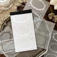 30Pcs Vintage Floral Tracing Paper Sheets, Semi-Transparent Journal Frames & Borders